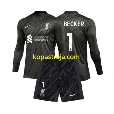 Billiga Fotbollströjor Liverpool Alisson Becker 1 Målvakt Barn Hemma tröja 2024/25 Långärmad